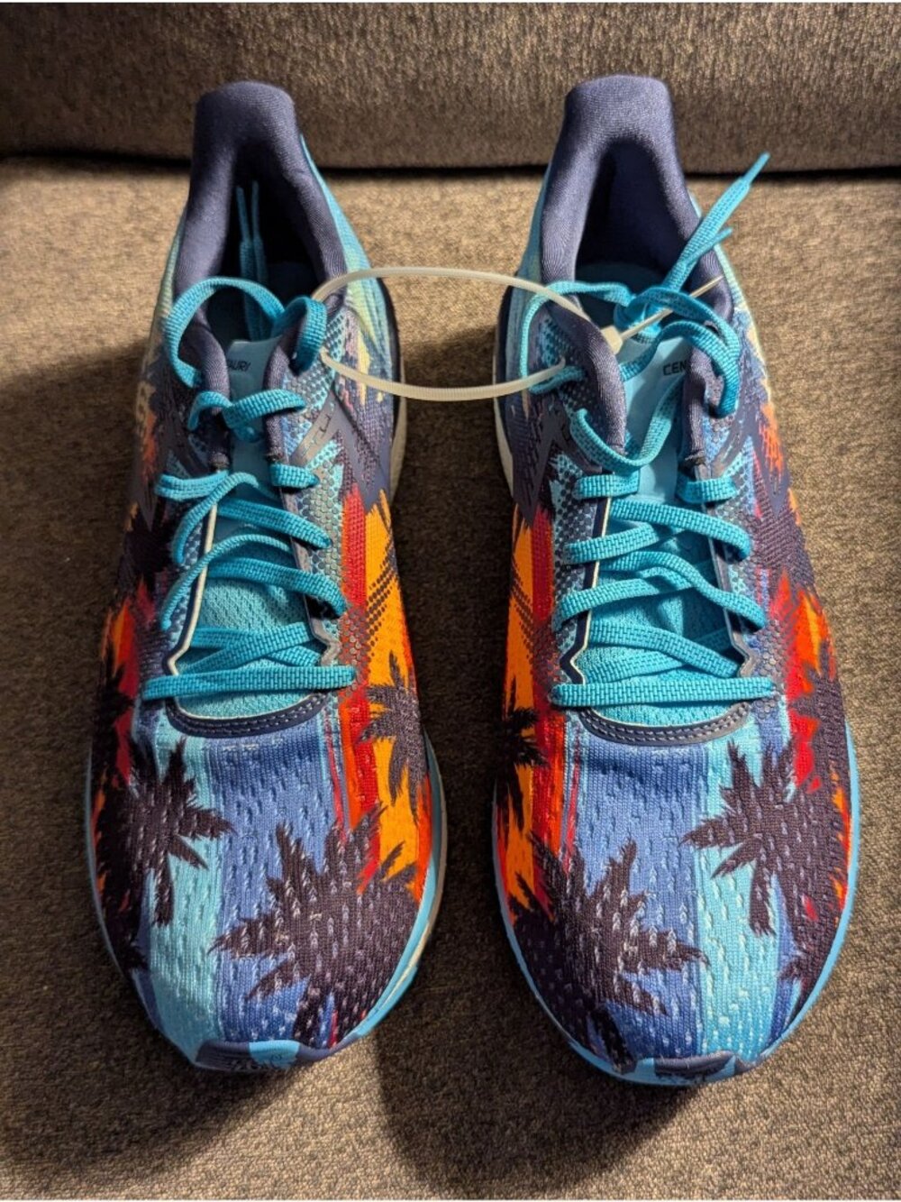 361° Centauri Surf City Marathon Running Shoes Sz 12.5 Colorful Palm Tree Design
